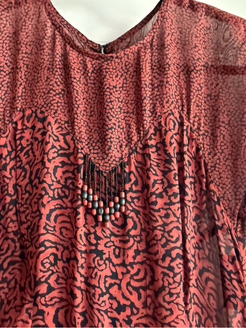 Carole Little Red and Black Patterned Maxi Dress